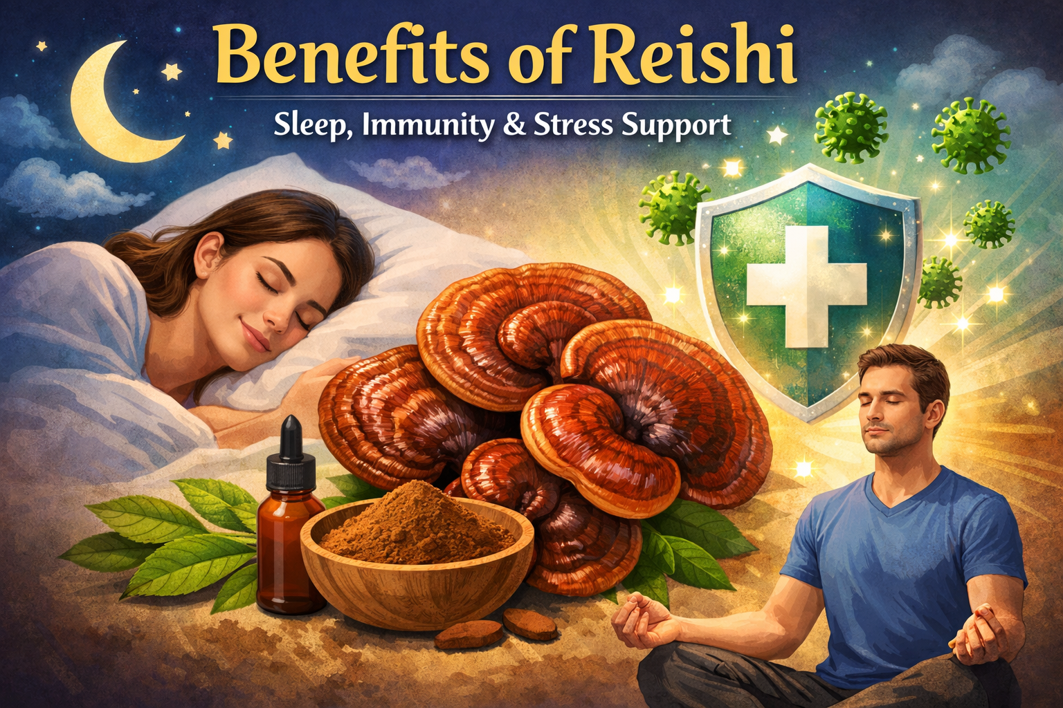 Benefits of Reishi: Sleep, Immunity & Stress Support