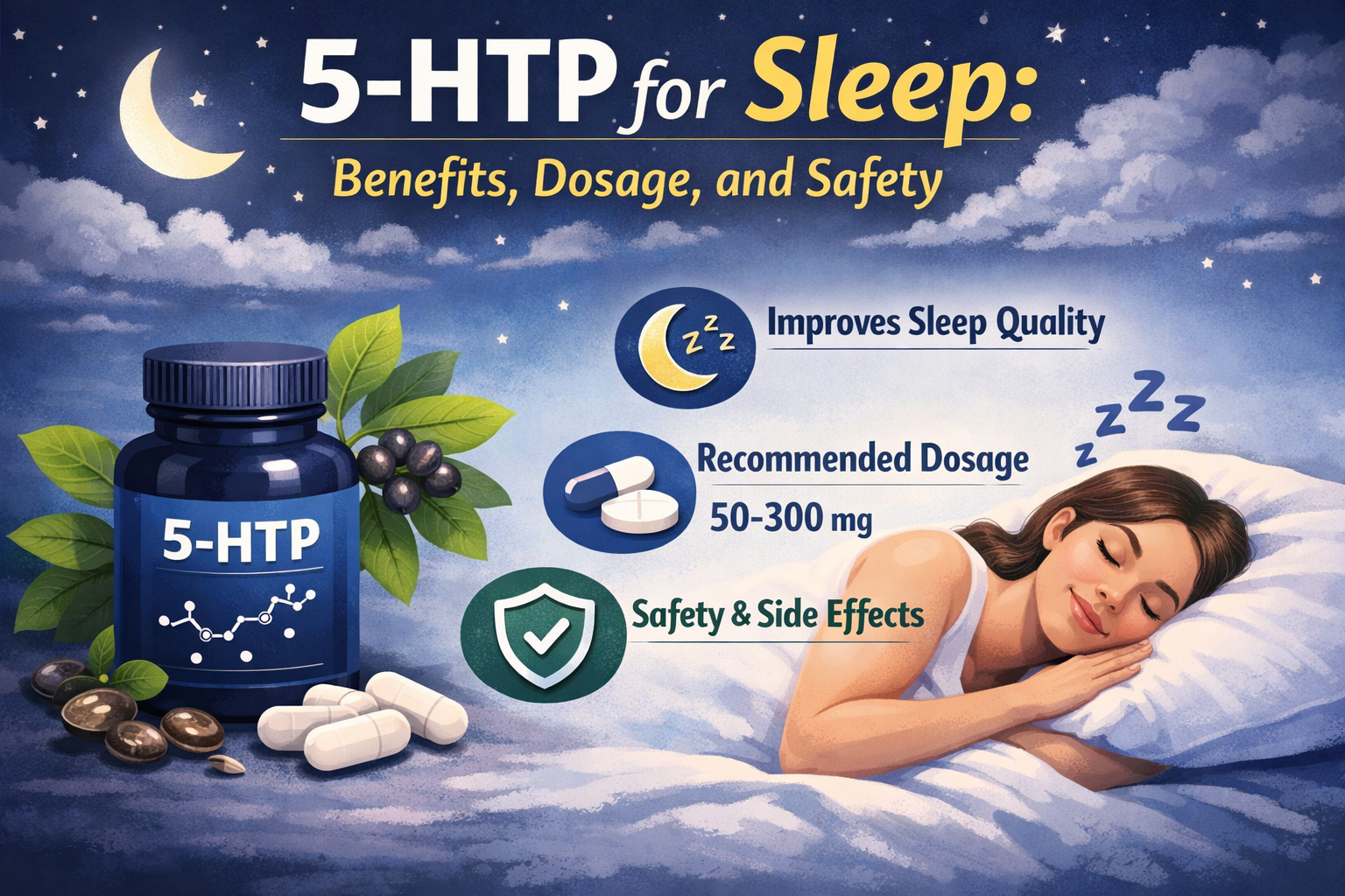 5-HTP for Sleep: Benefits, Dosage, and Safety