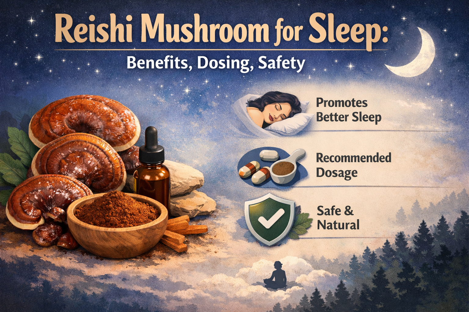 Reishi Mushroom for Sleep: Benefits, Dosing, Safety